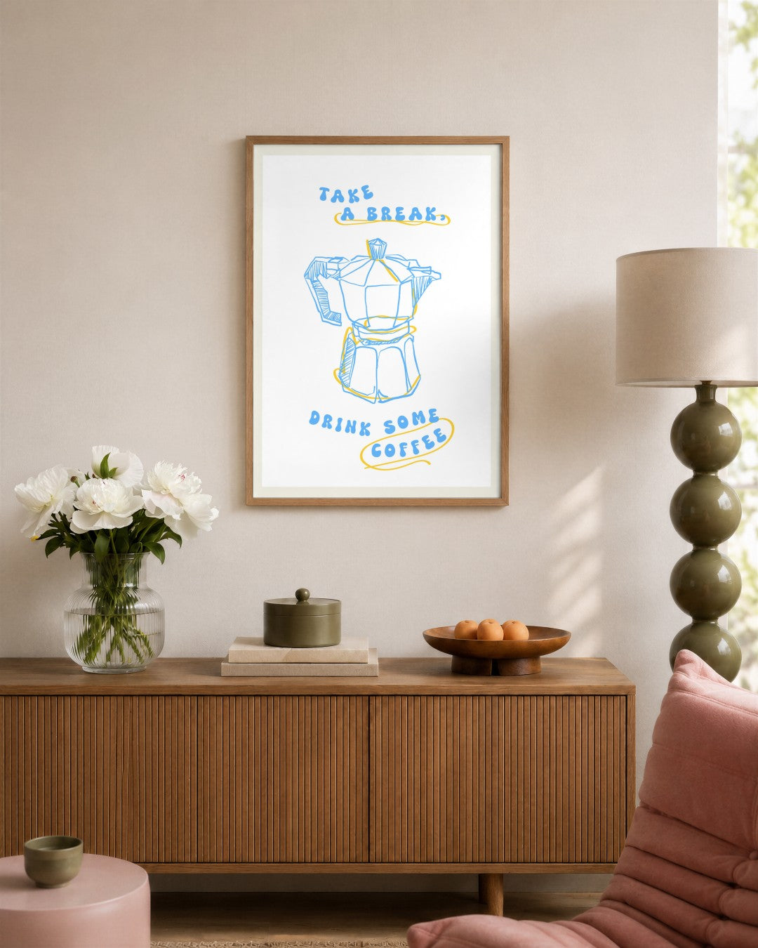 SENT Studio - Cravings Poster No. 39 - framed print in a styled room