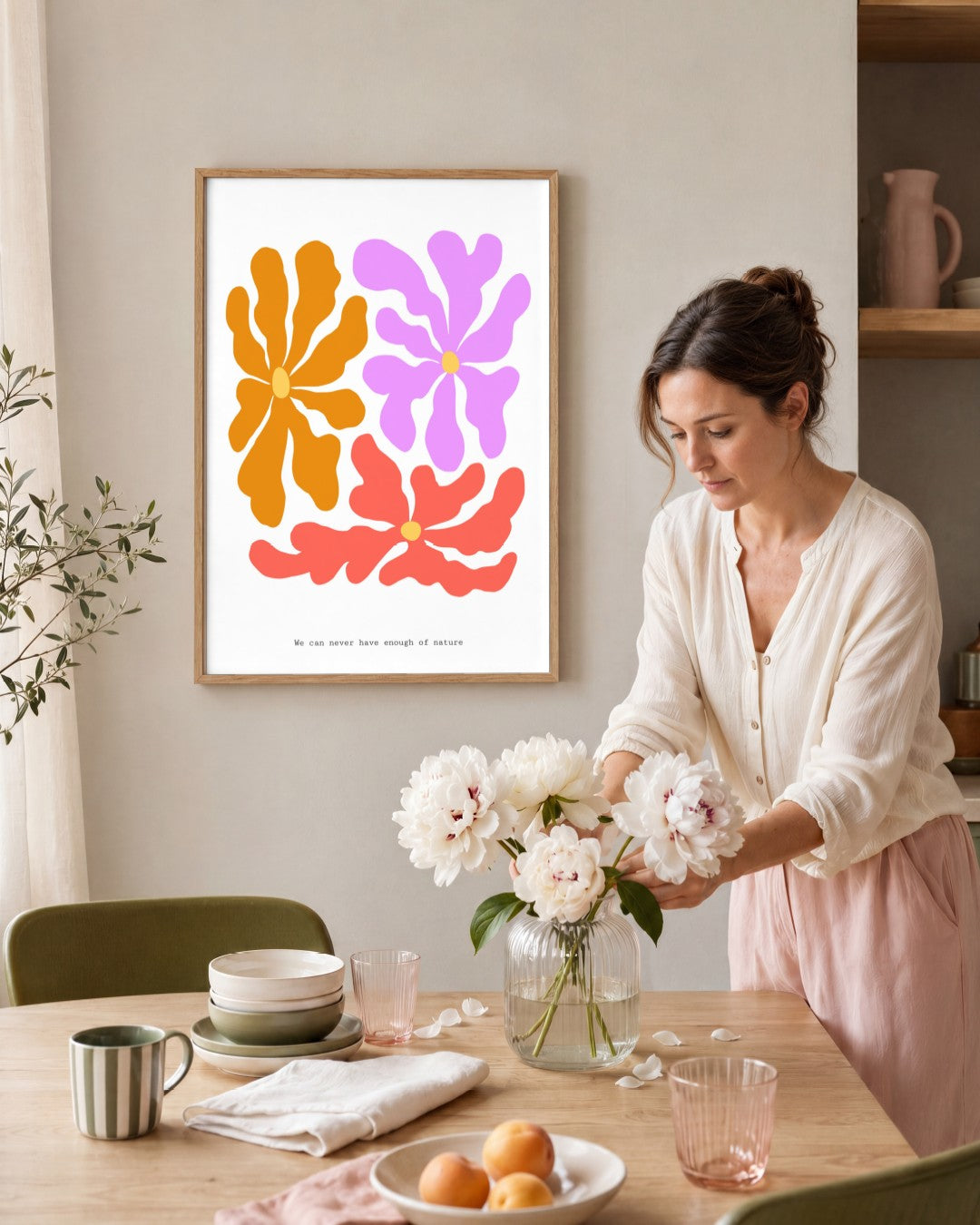 SENT Studio - Blooming Flowers Poster No. 43 - framed print in a styled room