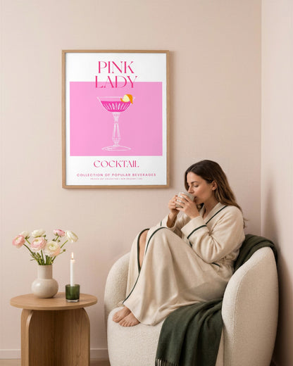 SENT Studio - Cocktail Poster No. 38 - framed print in a styled room