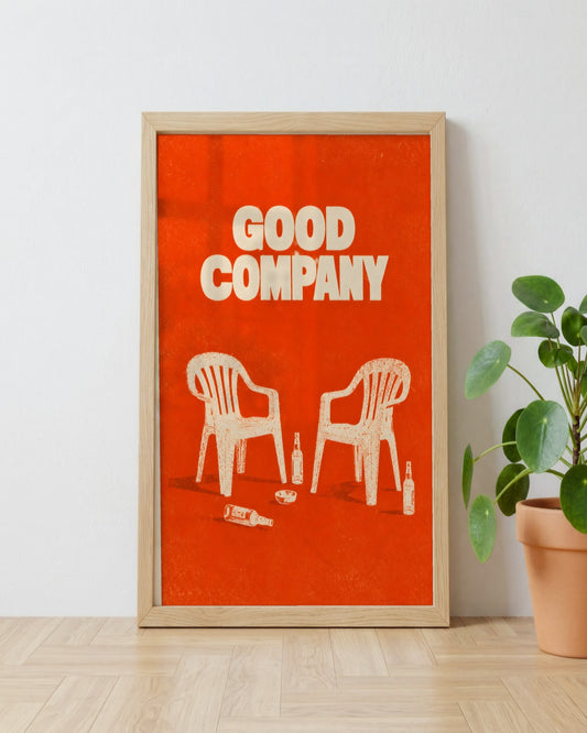 Felicity Hastings - Good Company - framed print in a styled room