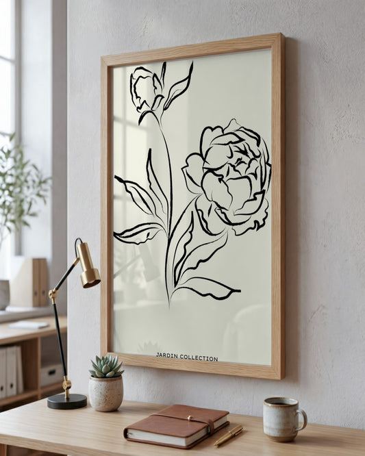 SENT Studio - Bohemian Poster No. 31 - framed print in a styled room