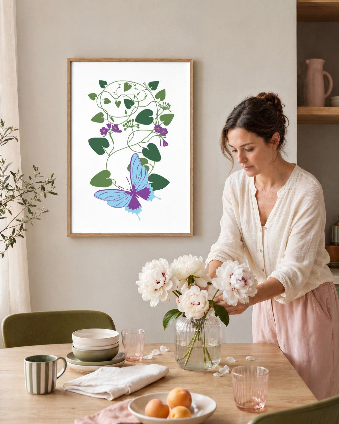 SENT Studio - Botanical Poster No. 34 - framed print in a styled room