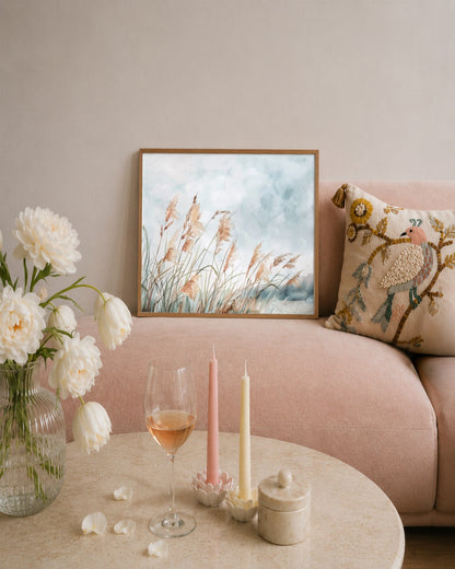 SENT Studio - Wildgrass Field No. 9 - framed print in a styled room