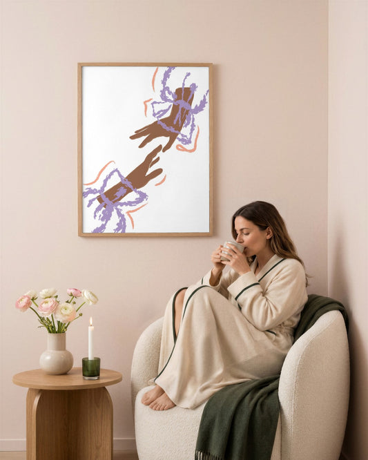 SENT Studio - Blooming Flowers Poster No. 54 - framed print in a styled room