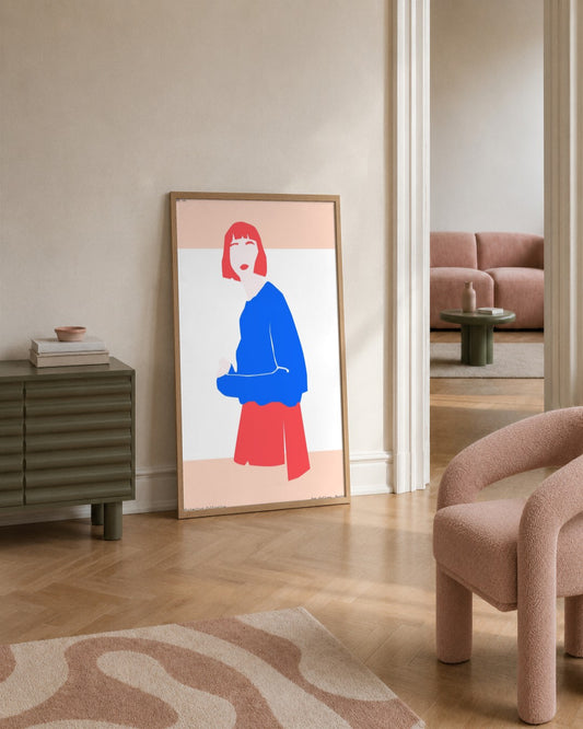 SENT Studio - Abstract Poster No. 7 - framed print in a styled room