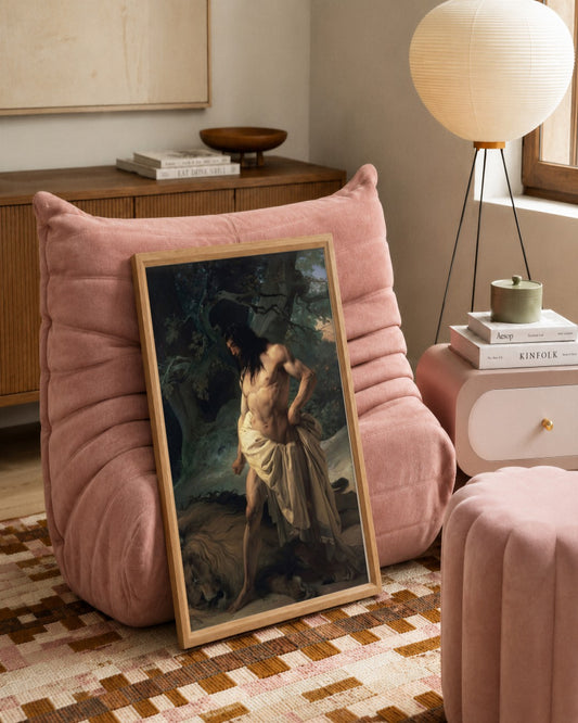 Francesco Hayez - Samson - framed print in a styled room