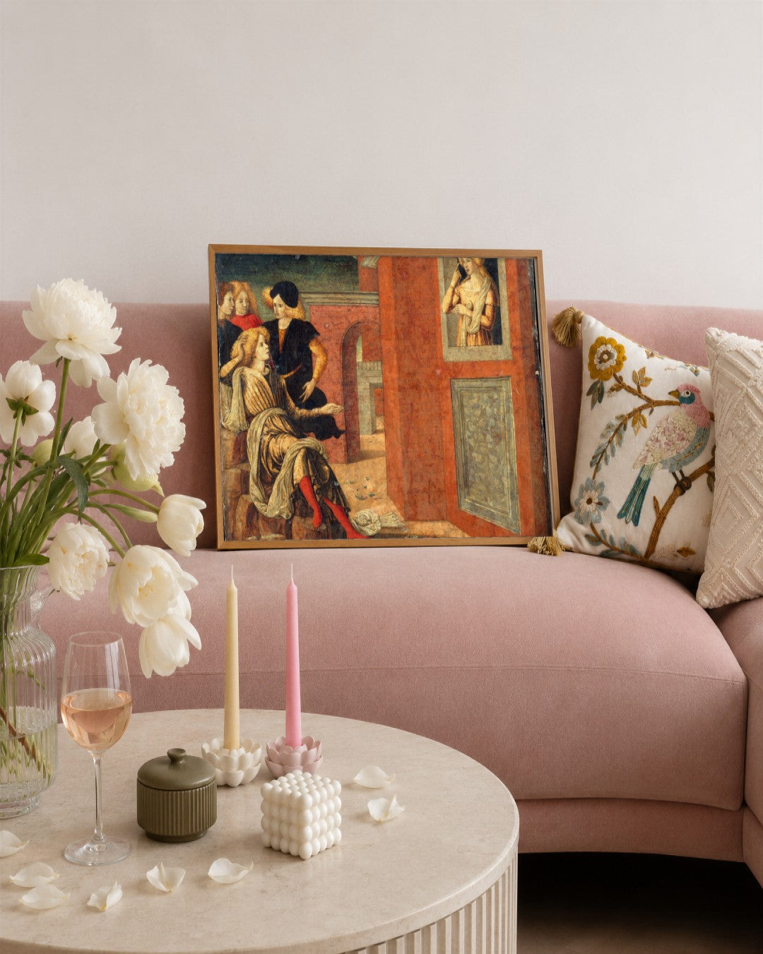 Renaissance Masters - Renaissance Masterpiece No. 136 - framed print in a styled room