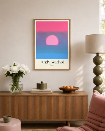 SENT Studio - Sunset Blue - framed print in a styled room