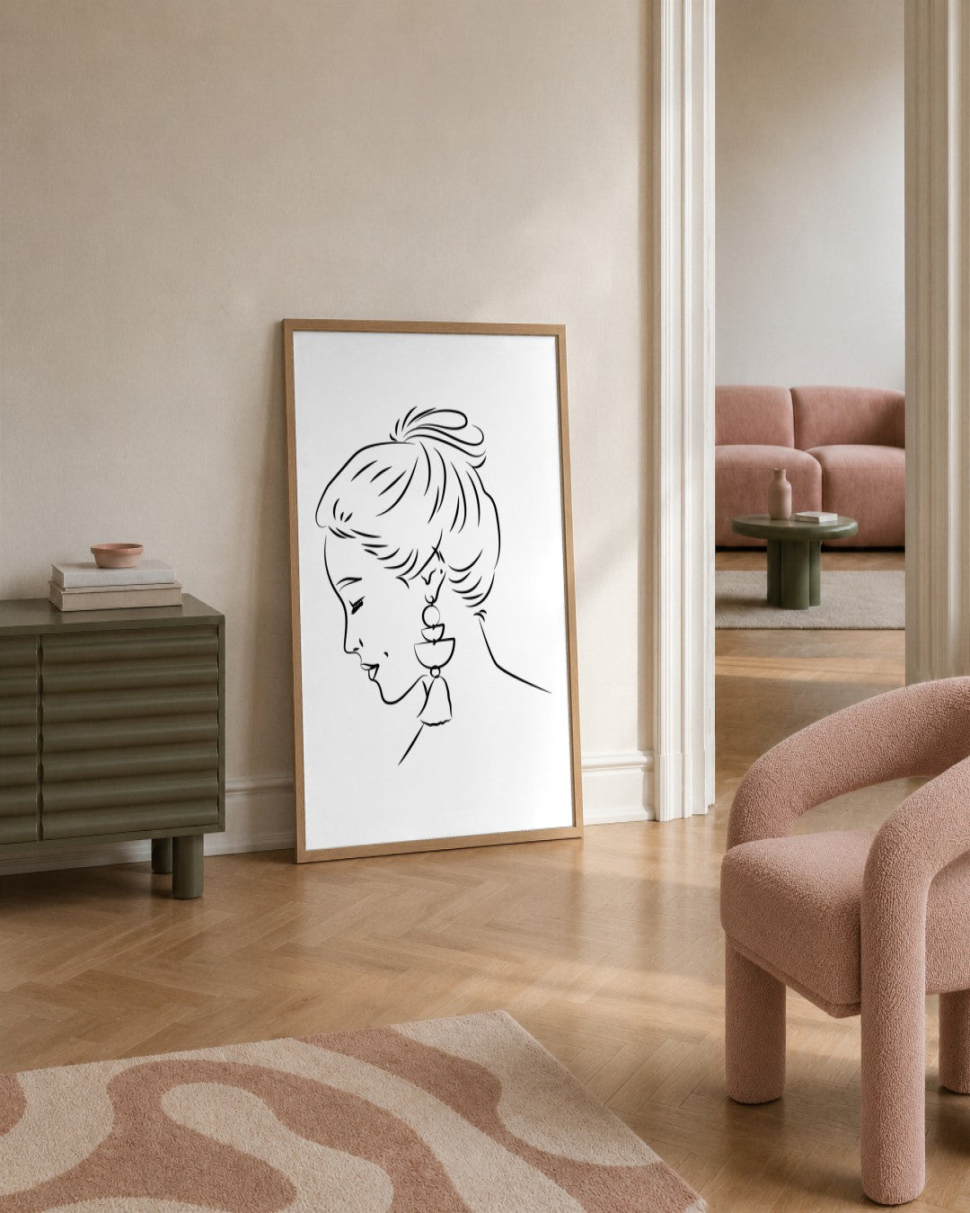 SENT Studio - Bohemian Poster No. 6 - framed print in a styled room