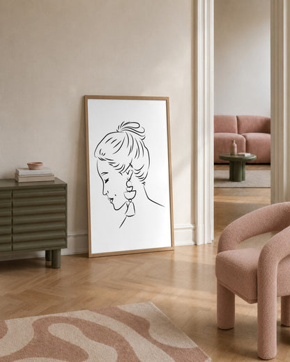 SENT Studio - Bohemian Poster No. 6 - framed print in a styled room