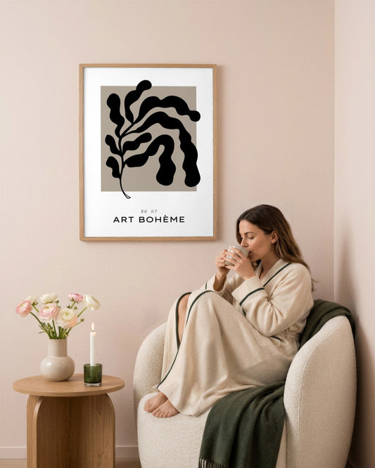 SENT Studio - Bohemian Poster No. 59 - framed print in a styled room