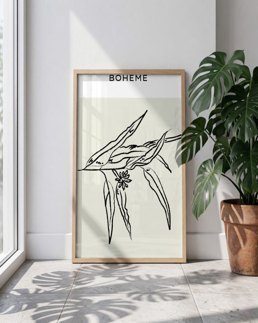 SENT Studio - Bohemian Poster No. 68 - framed print in a styled room