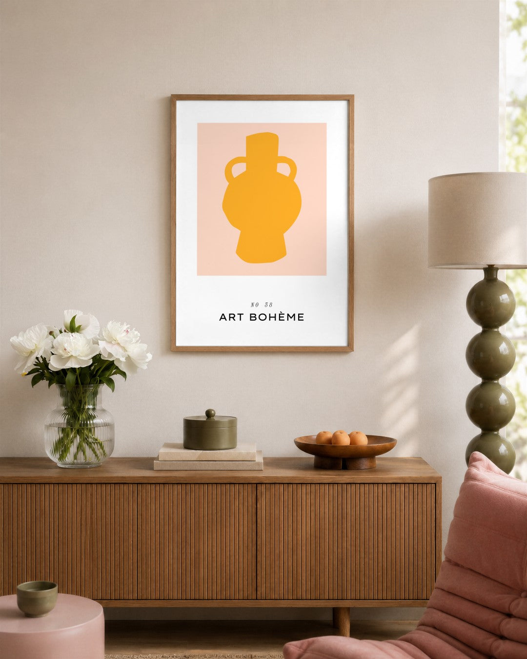 SENT Studio - Abstract Poster No. 64 - framed print in a styled room