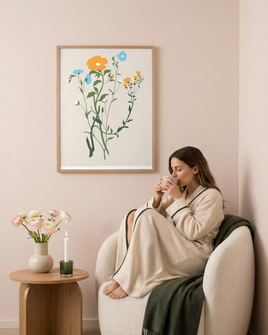 SENT Studio - Botanical Poster No. 16 - framed print in a styled room