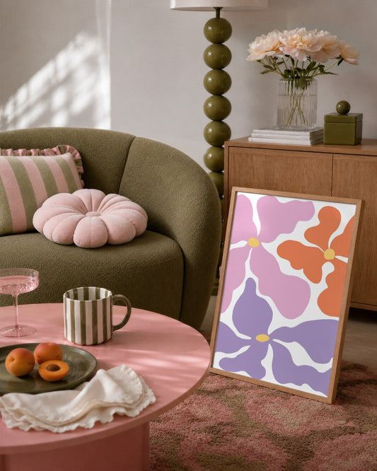 SENT Studio - Blooming Flowers Poster No. 39 - framed print in a styled room