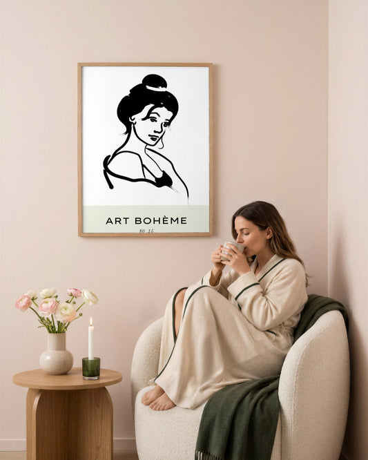 SENT Studio - Bohemian Poster No. 32 - framed print in a styled room