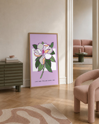 SENT Studio - Flower Poster No. 14 - framed print in a styled room