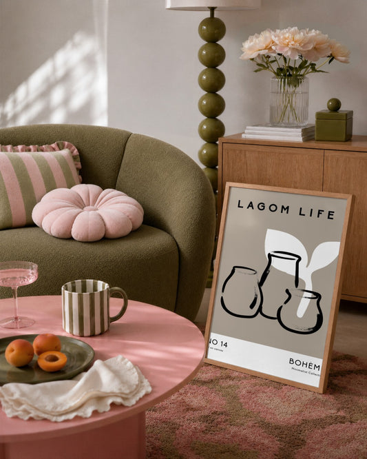 SENT Studio - Bohemian Poster No. 94 - framed print in a styled room