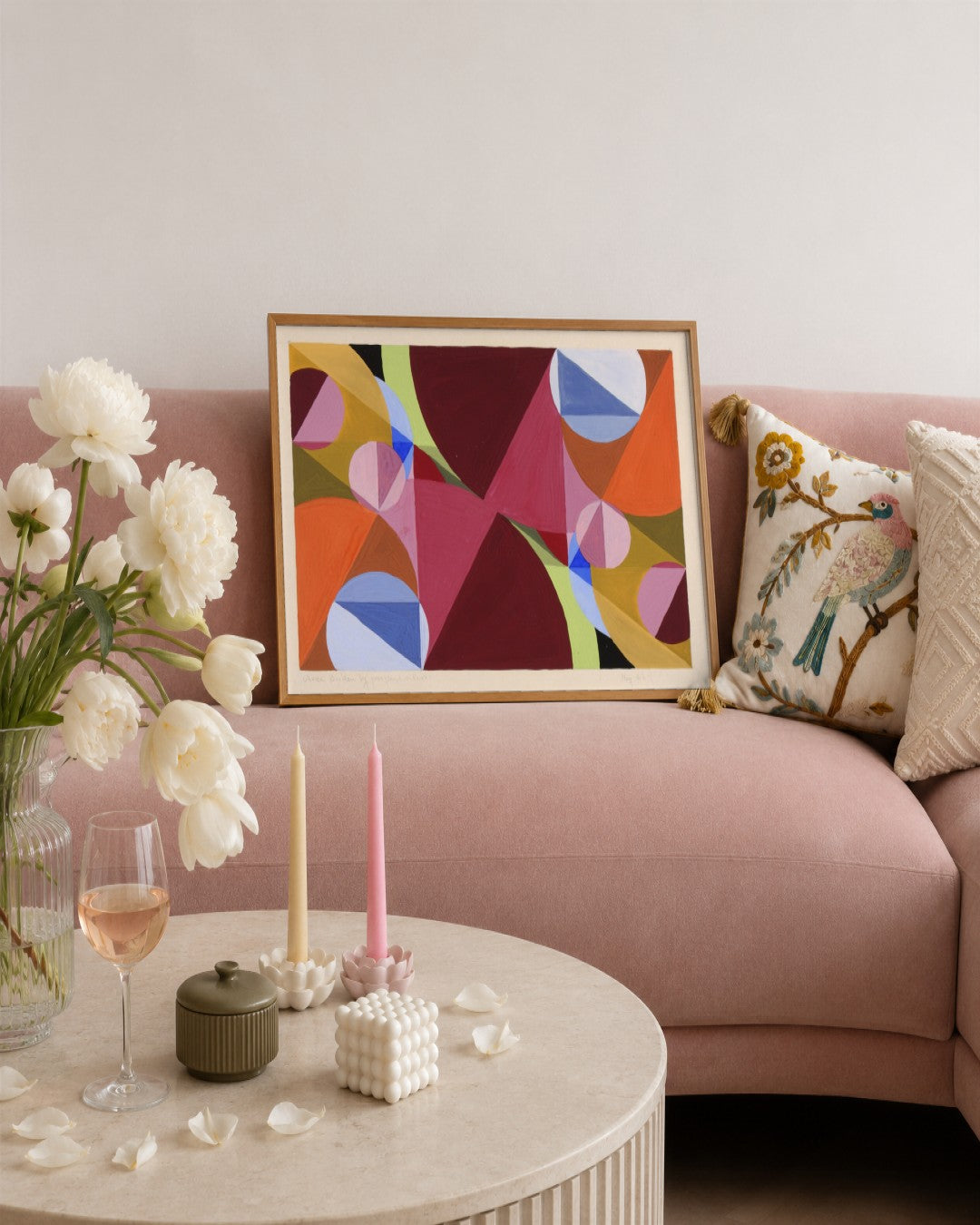 Joseph Schillinger - Area Broken by Perpendiculars - framed print in a styled room