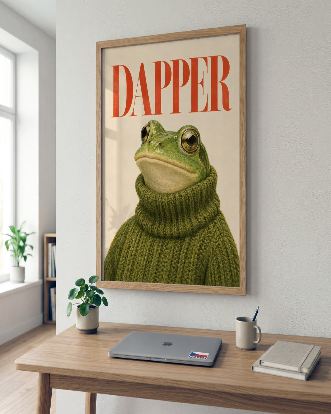 Paige Hilton - Dapper - framed print in a styled room