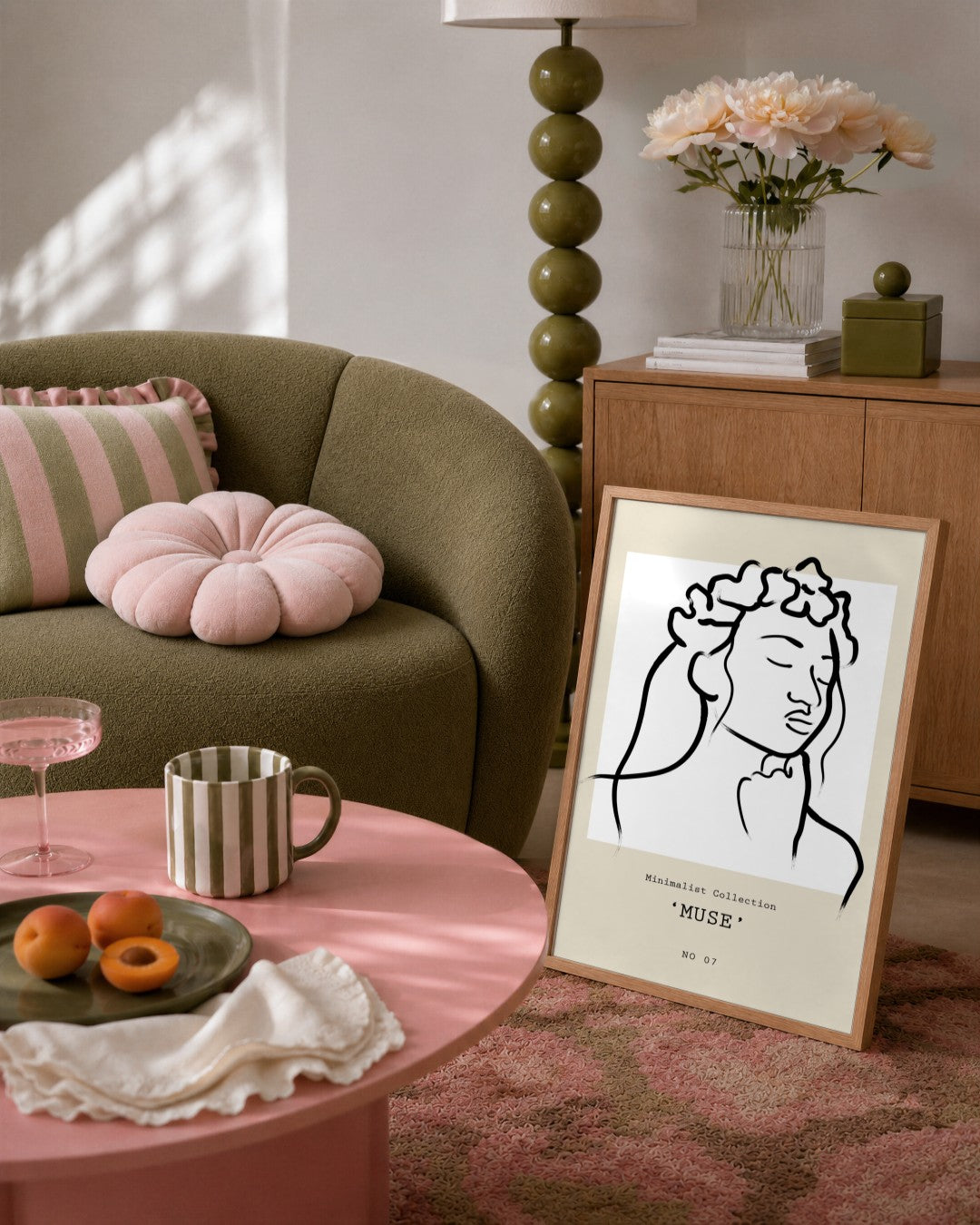SENT Studio - Bohemian Poster No. 11 - framed print in a styled room