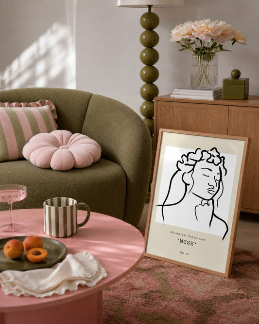 SENT Studio - Bohemian Poster No. 11 - framed print in a styled room