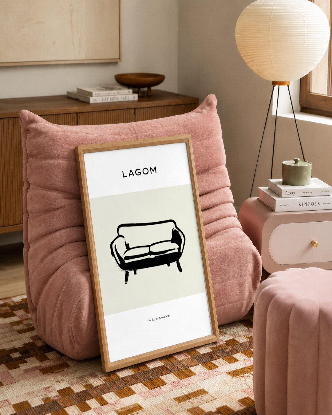 SENT Studio - Bohemian Poster No. 48 - framed print in a styled room