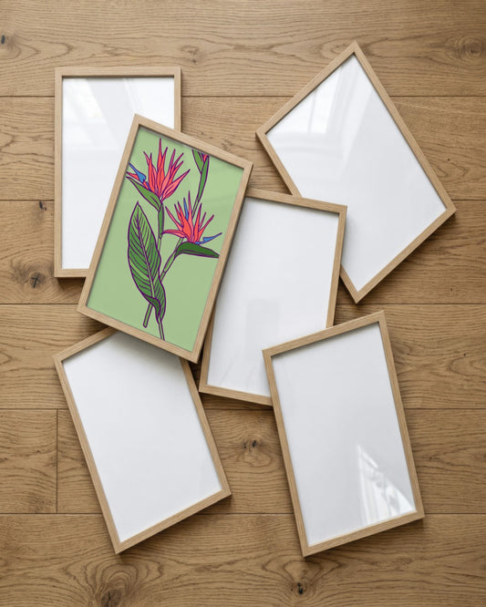 SENT Studio - Flower Poster No. 21 - framed print in a styled room