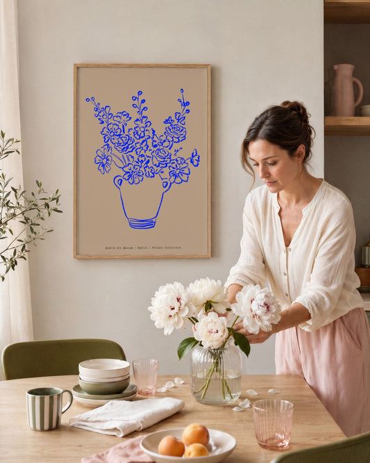 SENT Studio - Blooming Flowers Poster No. 48 - framed print in a styled room
