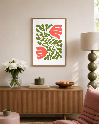 SENT Studio - Blooming Flowers Poster No. 41 - framed print in a styled room