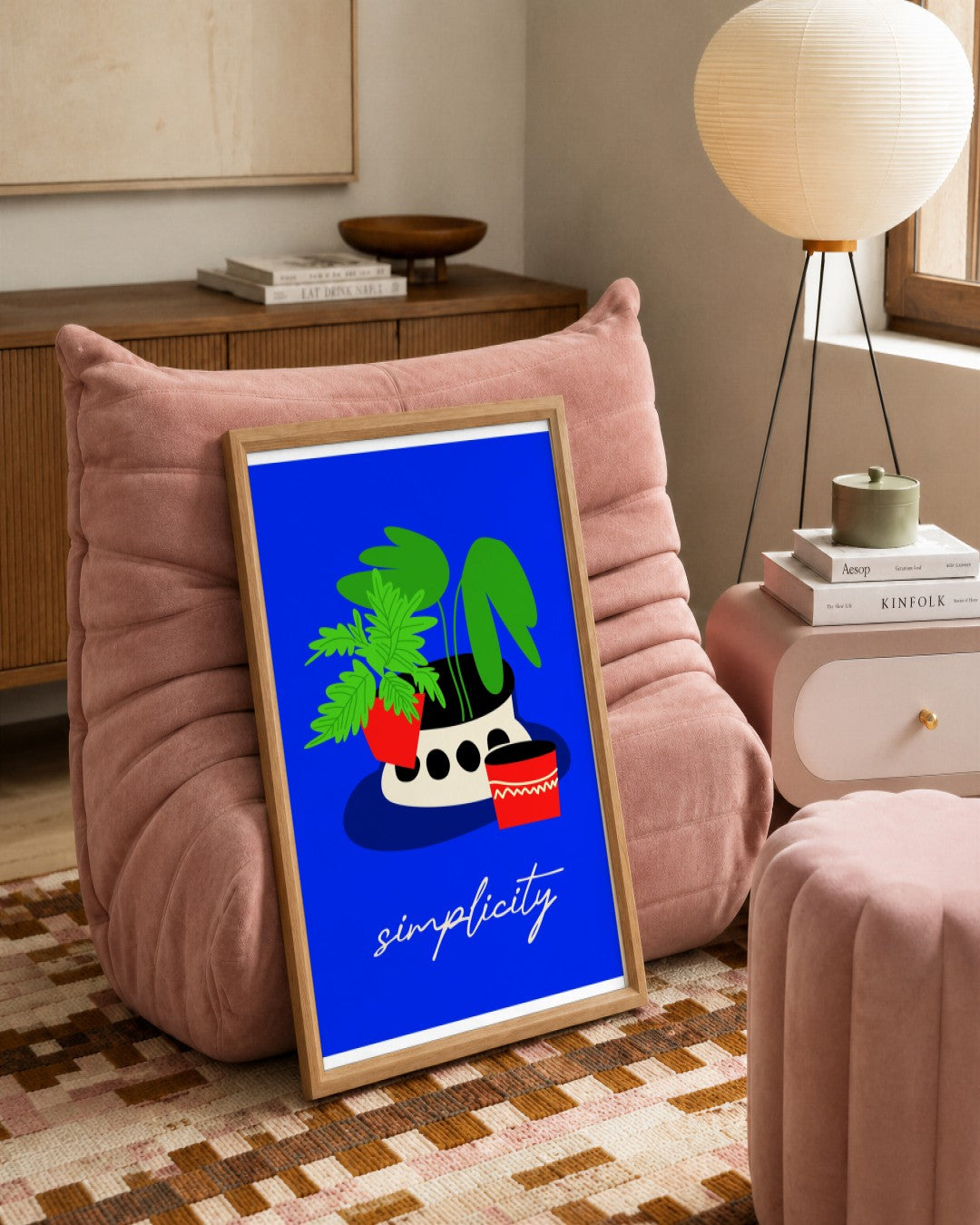 SENT Studio - Artistic Poster No. 52 - framed print in a styled room