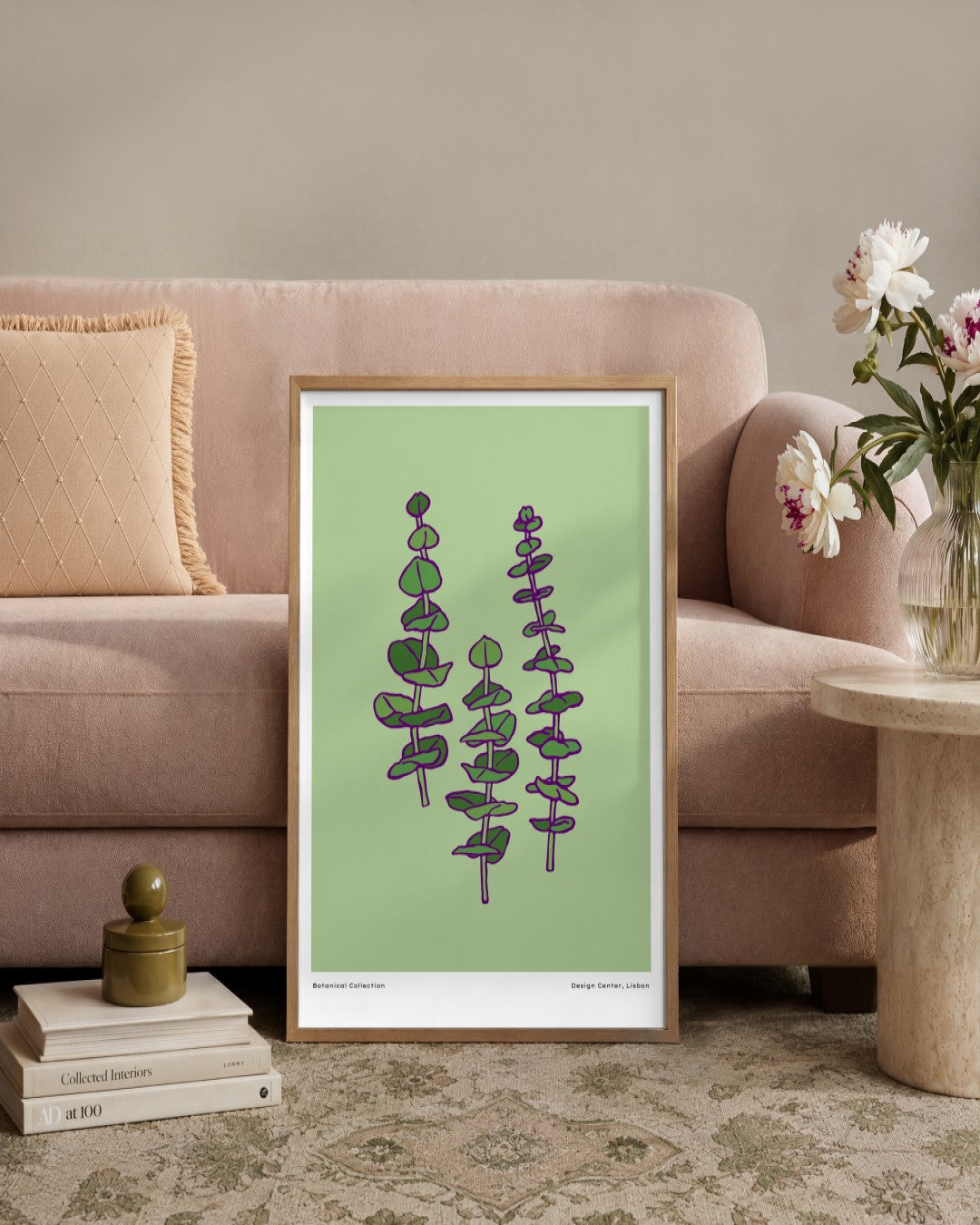 SENT Studio - Flower Poster No. 12 - framed print in a styled room