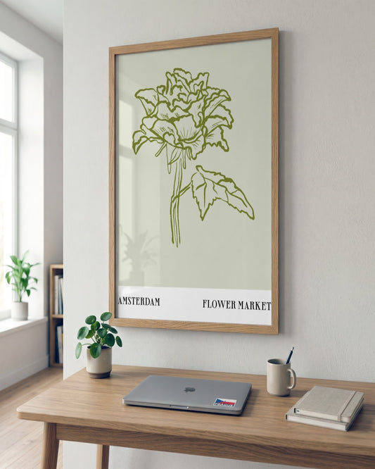 SENT Studio - Blooming Flowers Poster No. 42 - framed print in a styled room