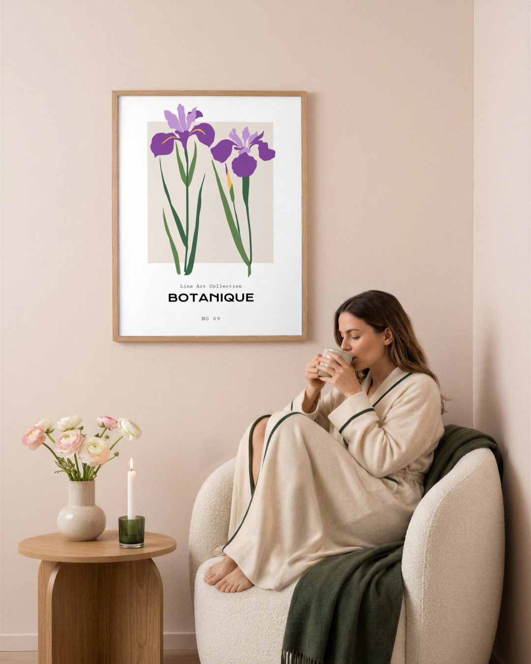 SENT Studio - Botanical Poster No. 39 - framed print in a styled room