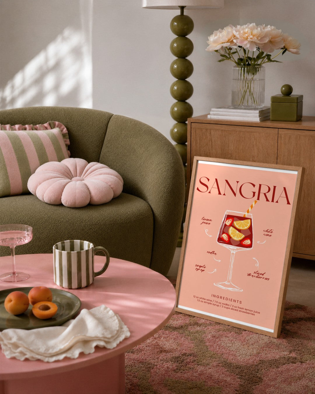 SENT Studio - Cocktail Poster No. 42 - framed print in a styled room