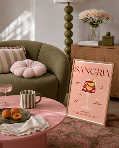 SENT Studio - Cocktail Poster No. 42 - framed print in a styled room