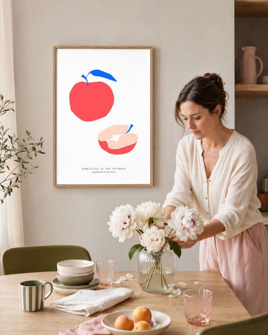 SENT Studio - Abstract Poster No. 8 - framed print in a styled room