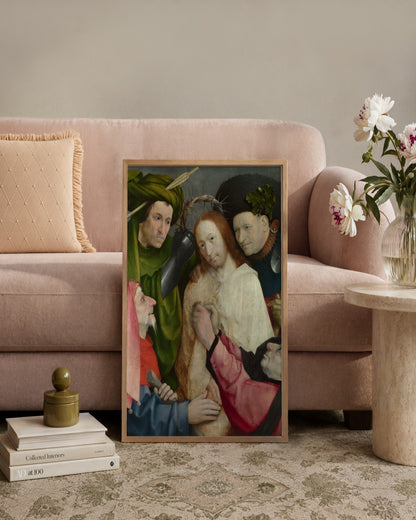 Hieronymus Bosch - Christ Mocked - framed print in a styled room