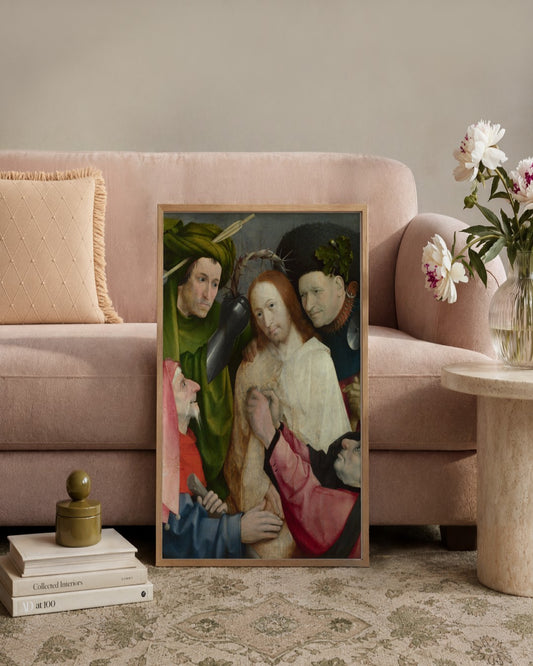 Hieronymus Bosch - Christ Mocked - framed print in a styled room