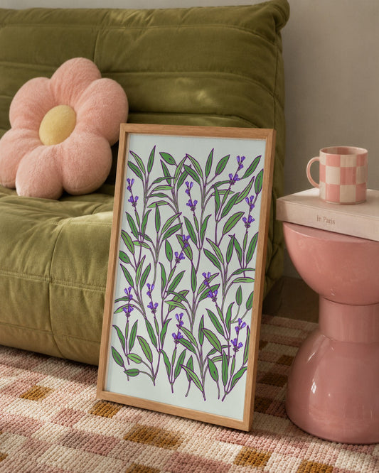 SENT Studio - Flower Poster No. 4 - framed print in a styled room