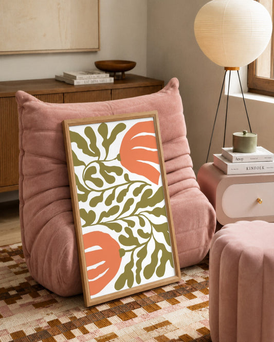 SENT Studio - Blooming Flowers Poster No. 36 - framed print in a styled room
