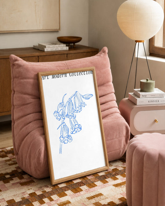 SENT Studio - Blooming Flowers Poster No. 36 - framed print in a styled room