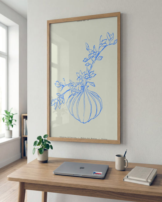 SENT Studio - Blooming Flowers Poster No. 14 - framed print in a styled room