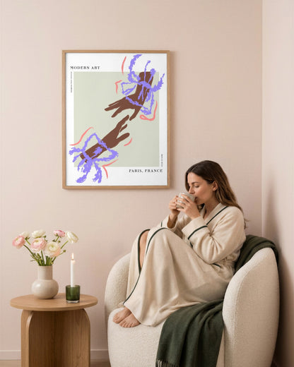 SENT Studio - Blooming Flowers Poster No. 33 - framed print in a styled room
