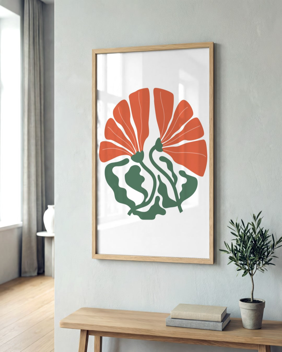 SENT Studio - Organic Cut-out No. 2 - framed print in a styled room