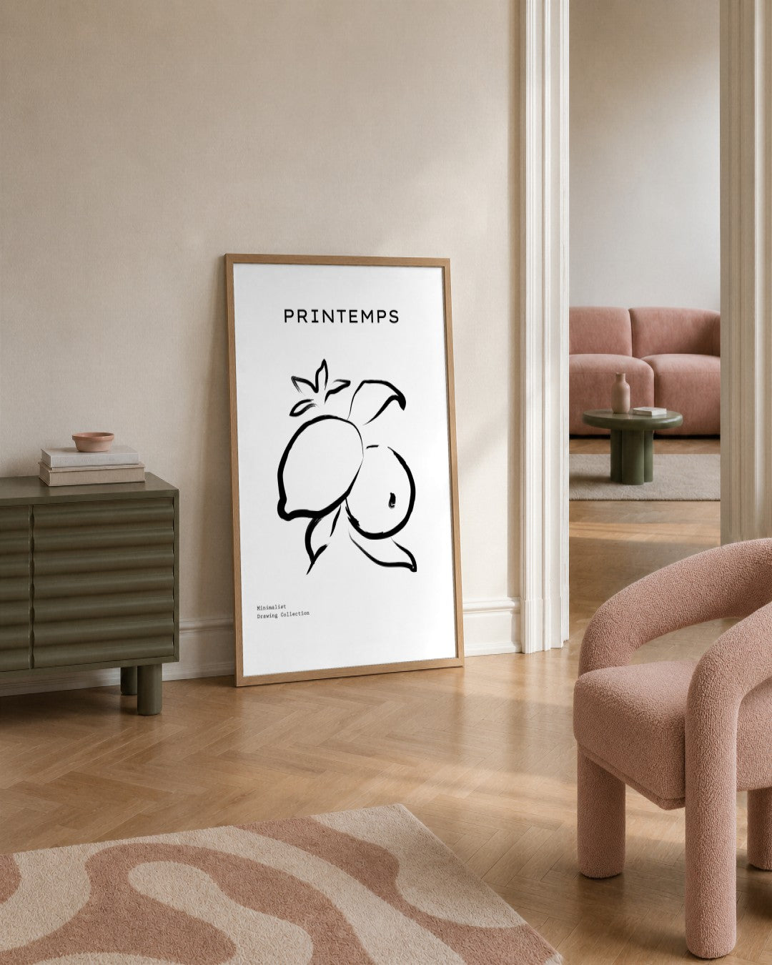 SENT Studio - Bohemian Poster No. 55 - framed print in a styled room