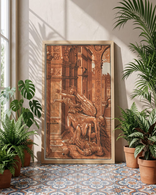 Renaissance Masters - Renaissance Masterpiece No. 86 - framed print in a styled room