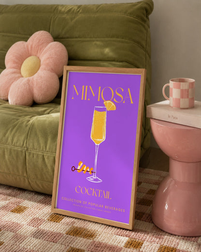 SENT Studio - Cocktail Poster No. 24 - framed print in a styled room