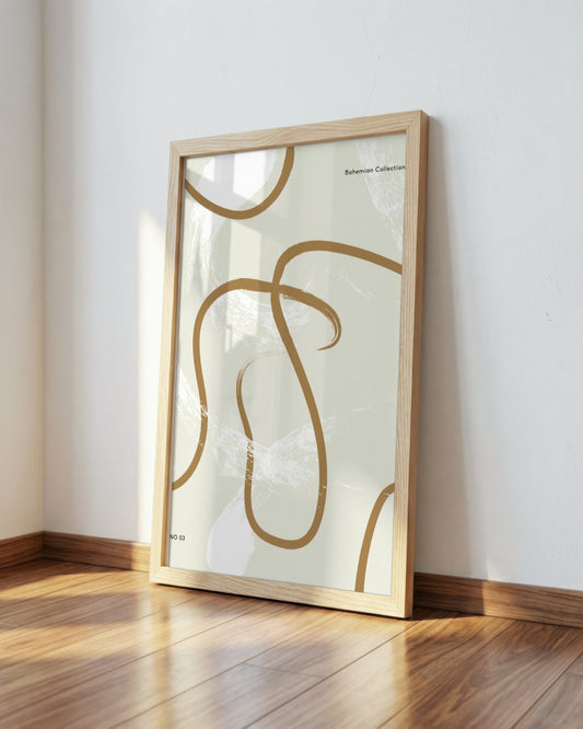 SENT Studio - Bohemian Poster No. 85 - framed print in a styled room