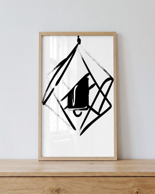 SENT Studio - Bohemian Poster No. 33 - framed print in a styled room